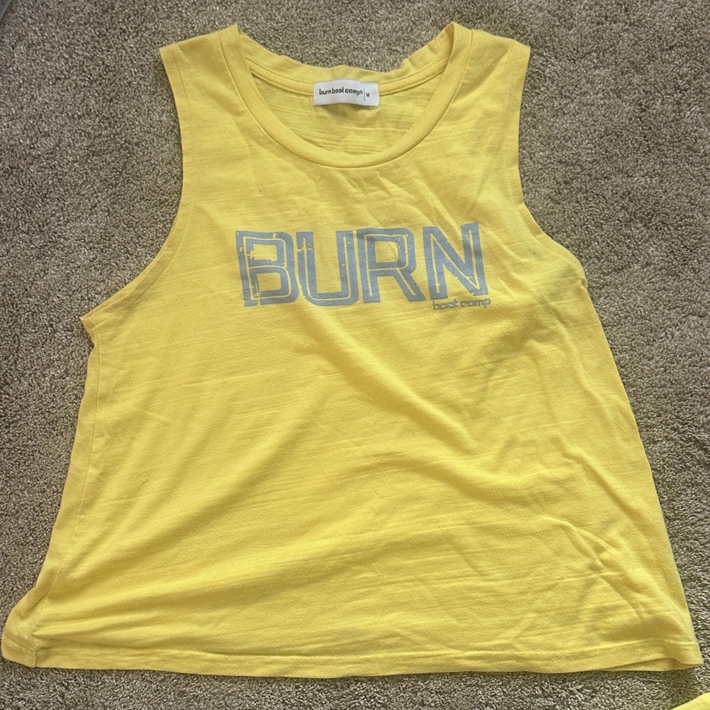 Burn Boot Camp Yellow Muscle Tee